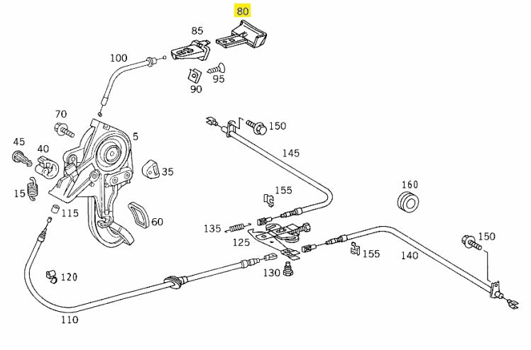 Parking Brake Handle - Mercedes Benz R129 (A1294200095)