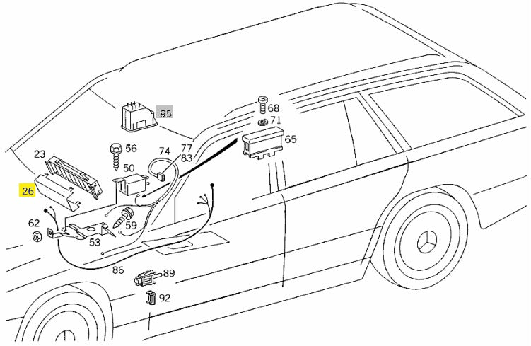 Multiway Connector Cover - Mercedes Benz W124 (A1248210038)