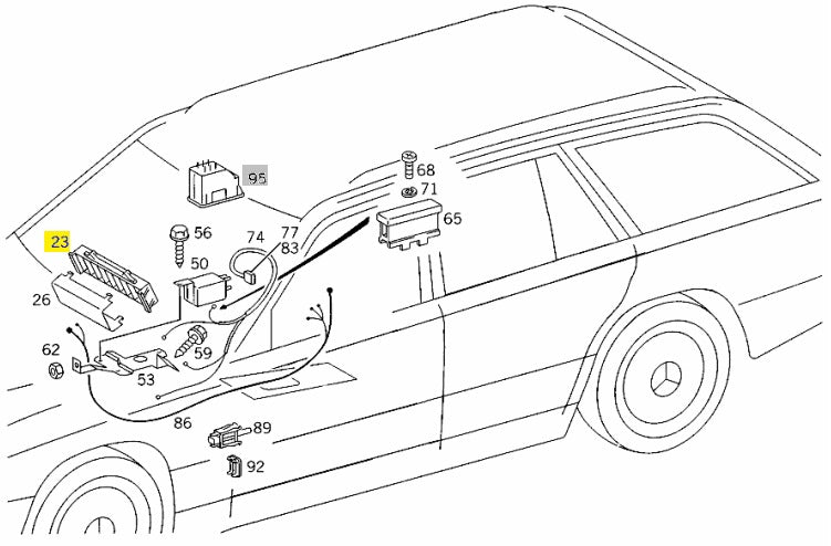 Switch to Instrument Panel Ledge - Mercedes Benz W124 (A1248210071)