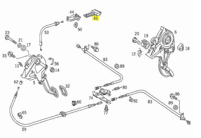 Parking Brake Handle - Mercedes Benz W140 (A1404270720 / A1404200195)