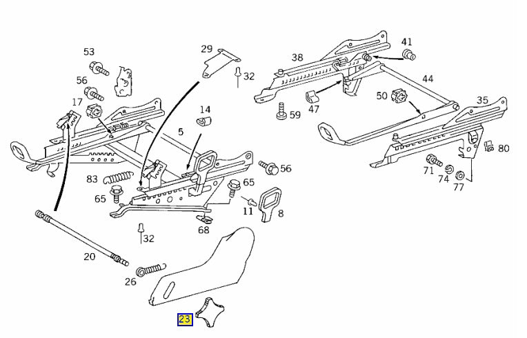 Knob Seat Adjustment Handwheel - Mercedes Benz W124 / W201 / W202 / W208 / W210 / W463 (A2029190088)