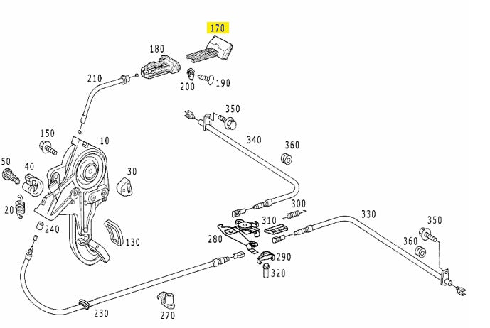 Parking Brake Handle - Mercedes Benz W210 (A2104270020)